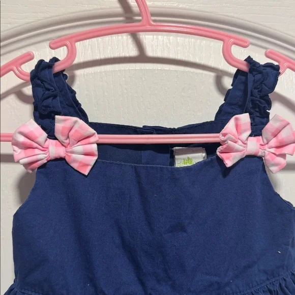 500-Disney baby navy blue & pink Minnie Mouse dress with bow details - Picture 4 of 8